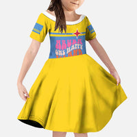 Aruba Family Matching Off Shoulder Maxi Dress and Hawaiian Shirt One Happy Island 2025 - Wonder Print Shop