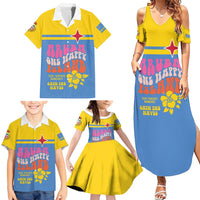 Aruba Family Matching Summer Maxi Dress and Hawaiian Shirt One Happy Island 2025 - Wonder Print Shop
