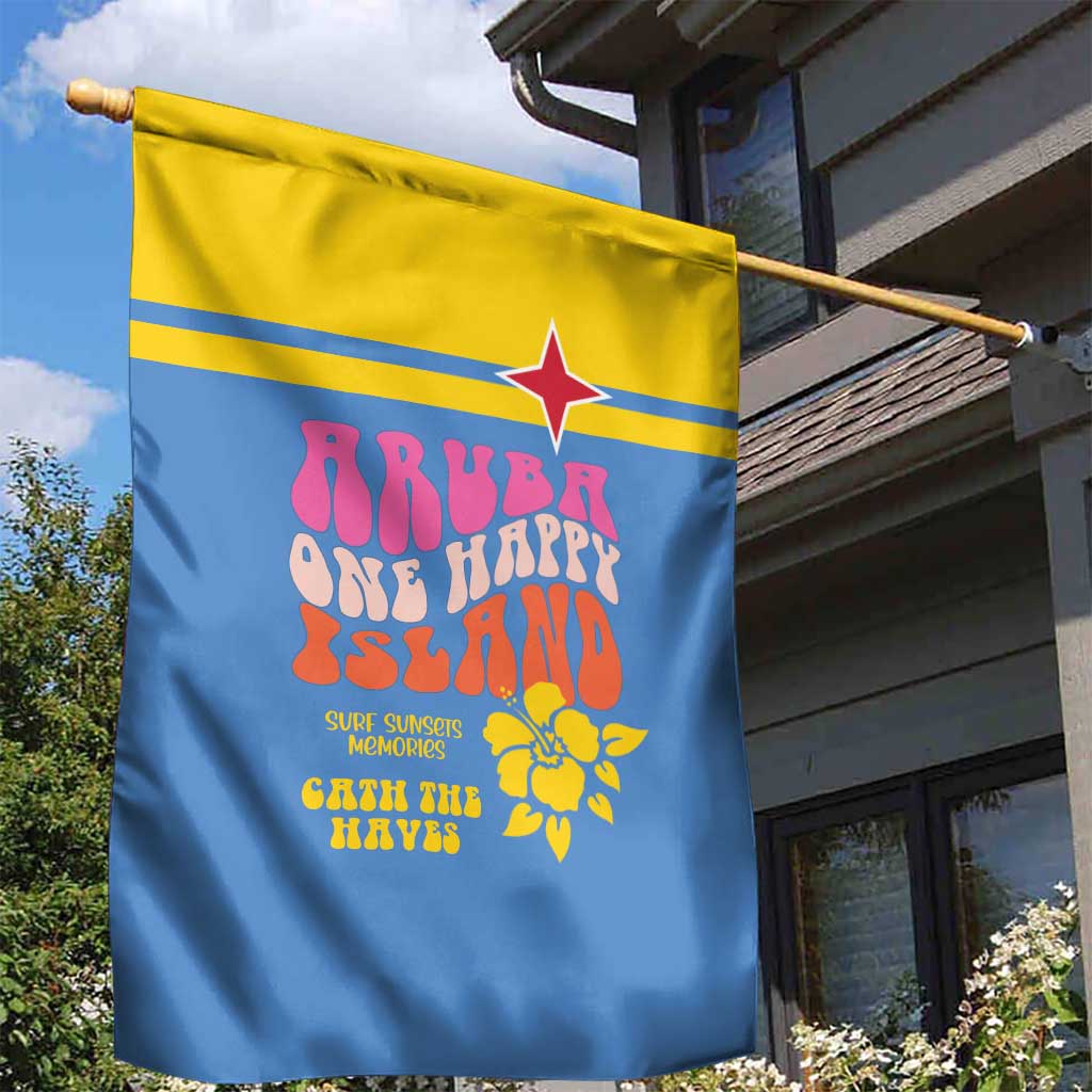 Aruba Garden Flag One Happy Island 2025 - Wonder Print Shop