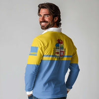 Aruba Long Sleeve Polo Shirt One Happy Island 2025 - Wonder Print Shop