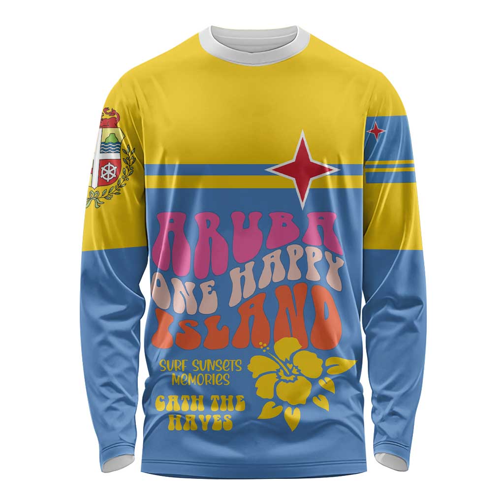Aruba Long Sleeve Shirt One Happy Island 2025 - Wonder Print Shop