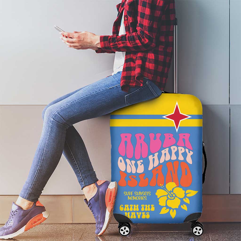 Aruba Luggage Cover One Happy Island 2025 - Wonder Print Shop