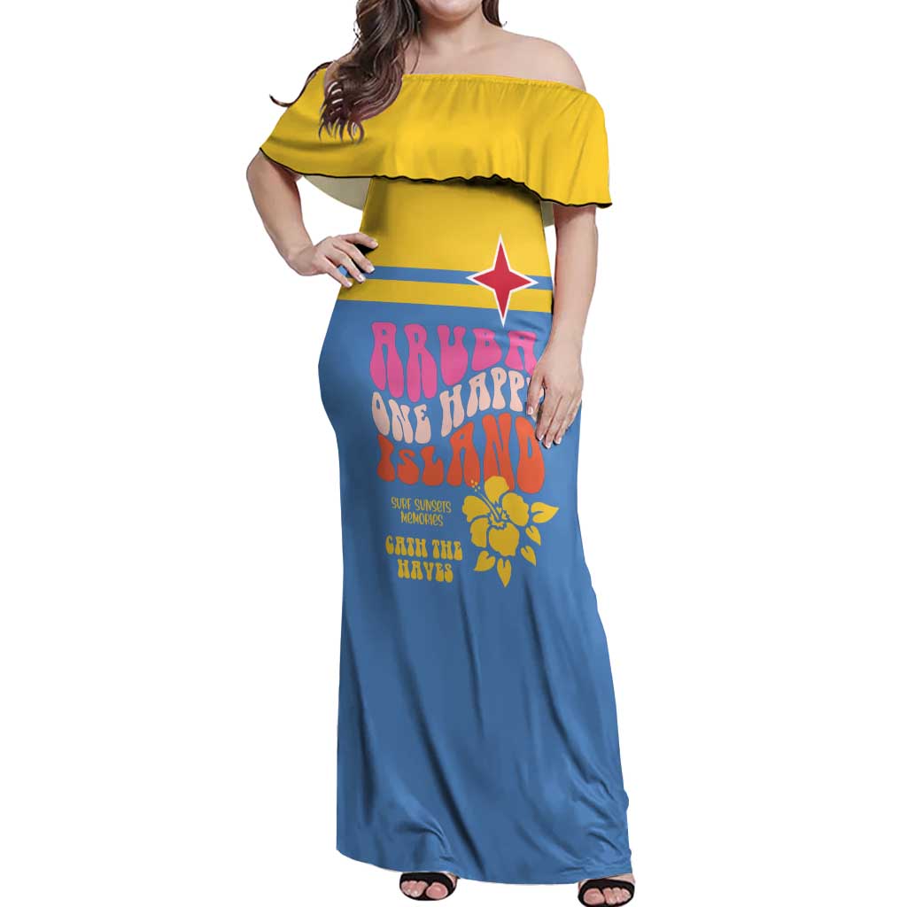 Aruba Off Shoulder Maxi Dress One Happy Island 2025 - Wonder Print Shop