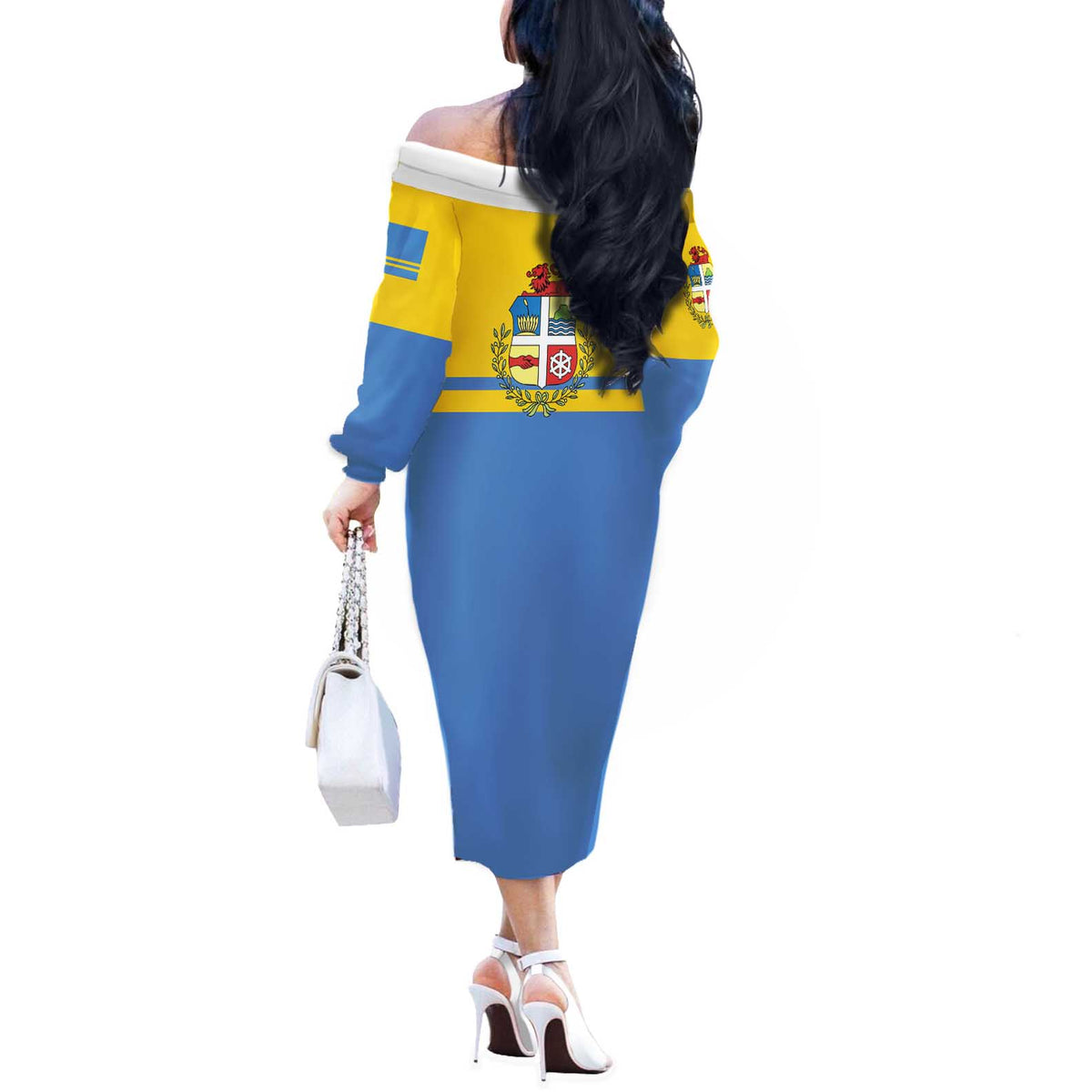 Aruba Off The Shoulder Long Sleeve Dress One Happy Island 2025 - Wonder Print Shop