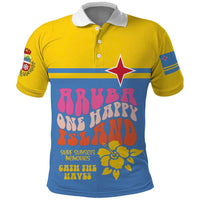 Aruba Polo Shirt One Happy Island 2025 - Wonder Print Shop