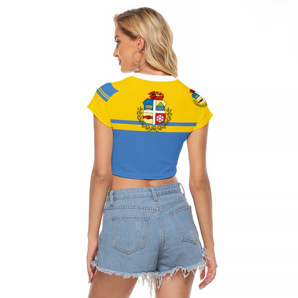 Aruba Raglan Cropped T Shirt One Happy Island 2025 - Wonder Print Shop