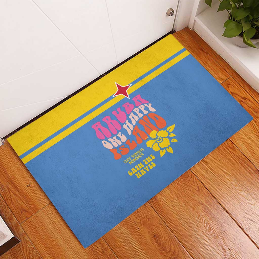 Aruba Rubber Doormat One Happy Island 2025 - Wonder Print Shop