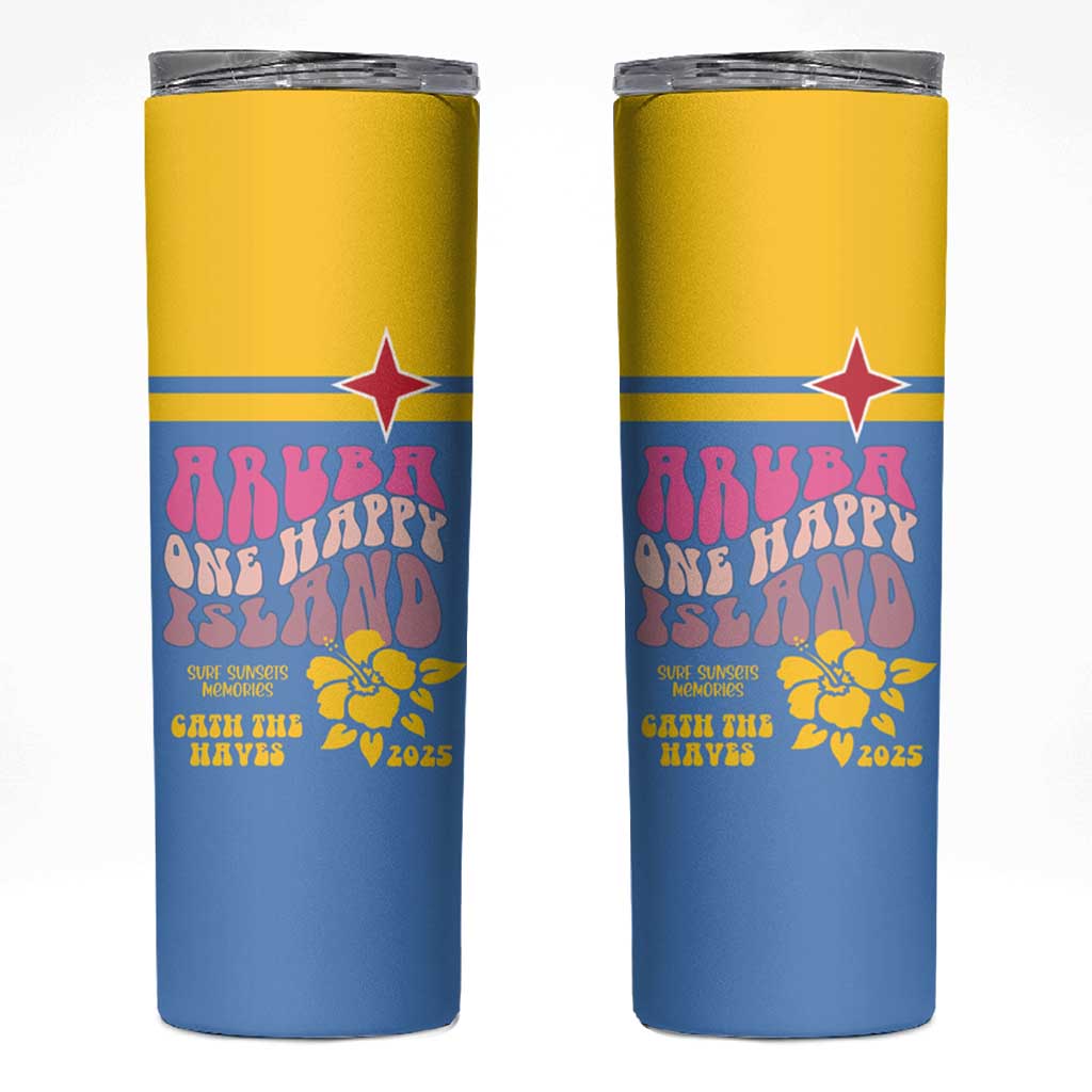 Aruba Skinny Tumbler One Happy Island 2025 - Wonder Print Shop