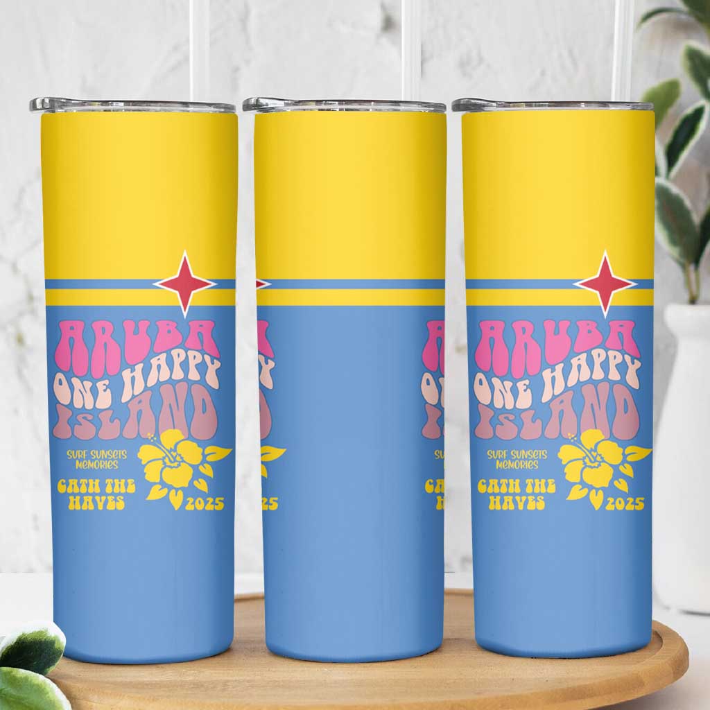 Aruba Skinny Tumbler One Happy Island 2025 - Wonder Print Shop