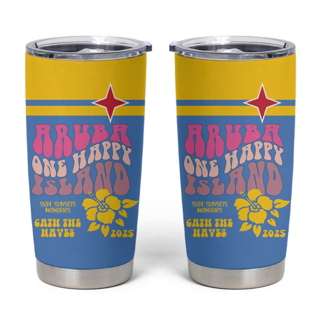 Aruba Tumbler Cup One Happy Island 2025 - Wonder Print Shop