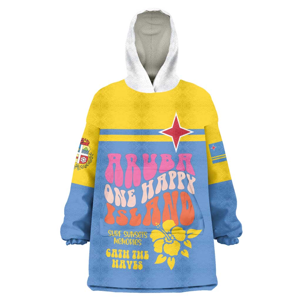 Aruba Wearable Blanket Hoodie One Happy Island 2025 - Wonder Print Shop