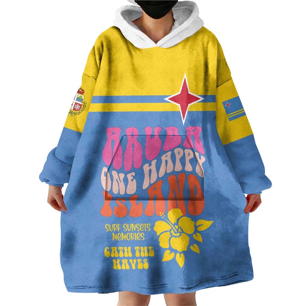 Aruba Wearable Blanket Hoodie One Happy Island 2025 - Wonder Print Shop