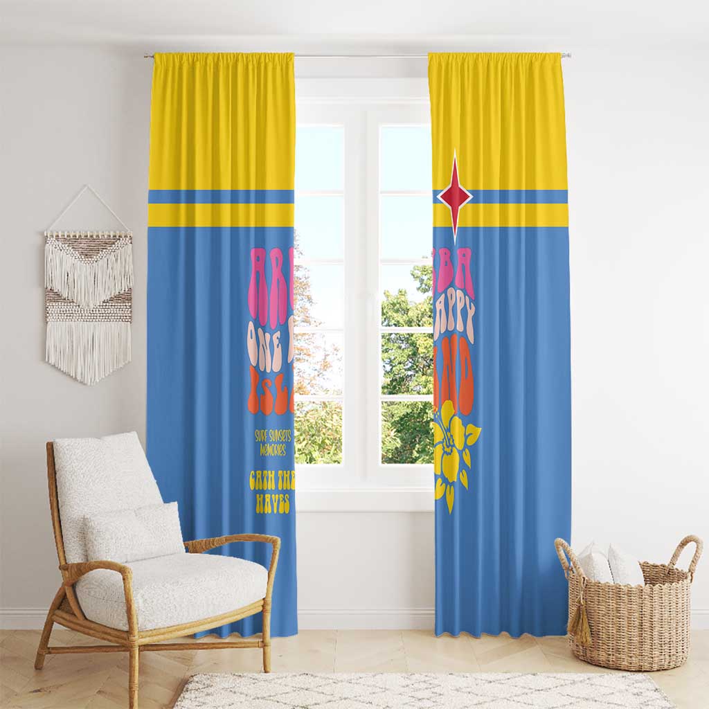 Aruba Window Curtain One Happy Island 2025 - Wonder Print Shop