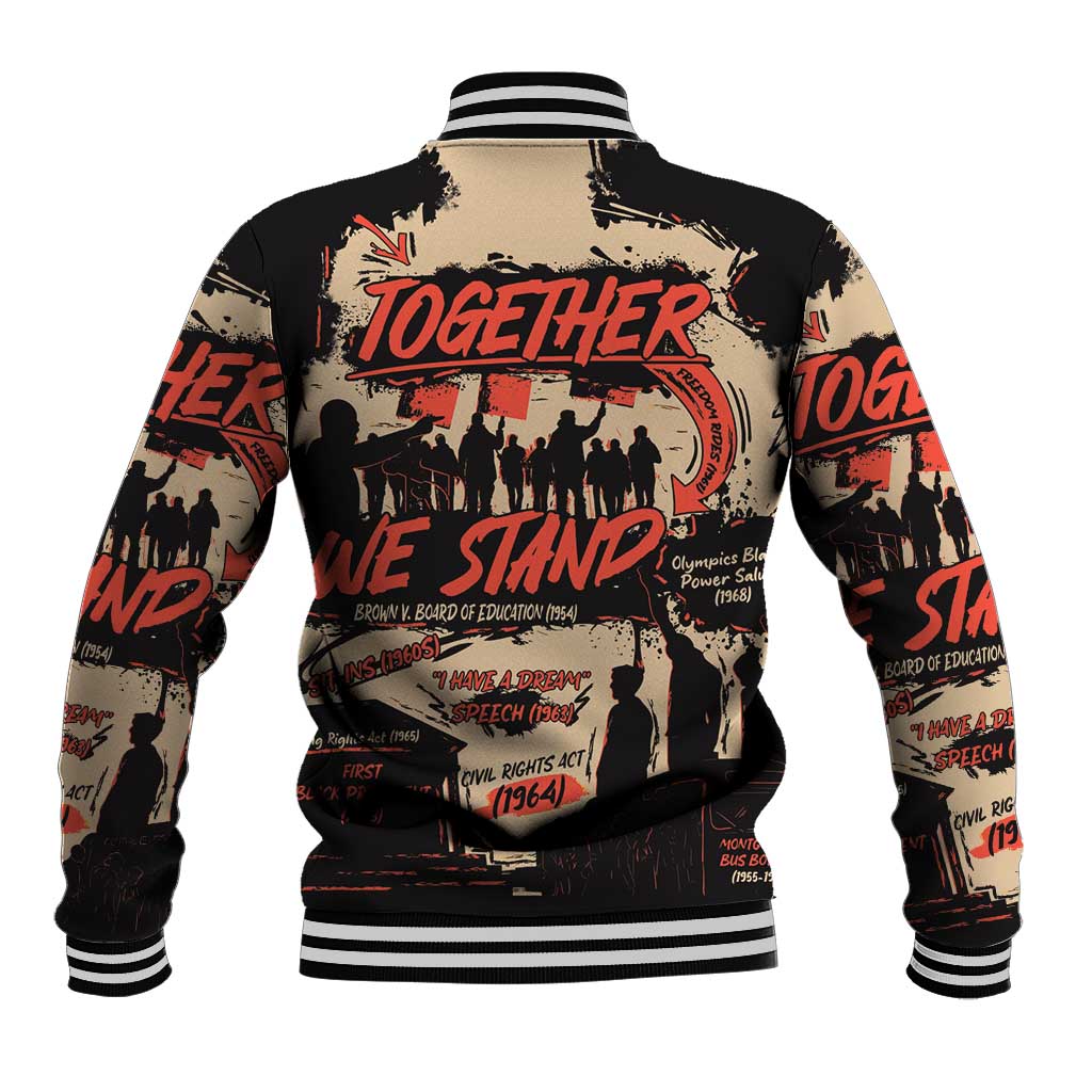 Together We Stand Baseball Jacket African American - Wonder Print Shop