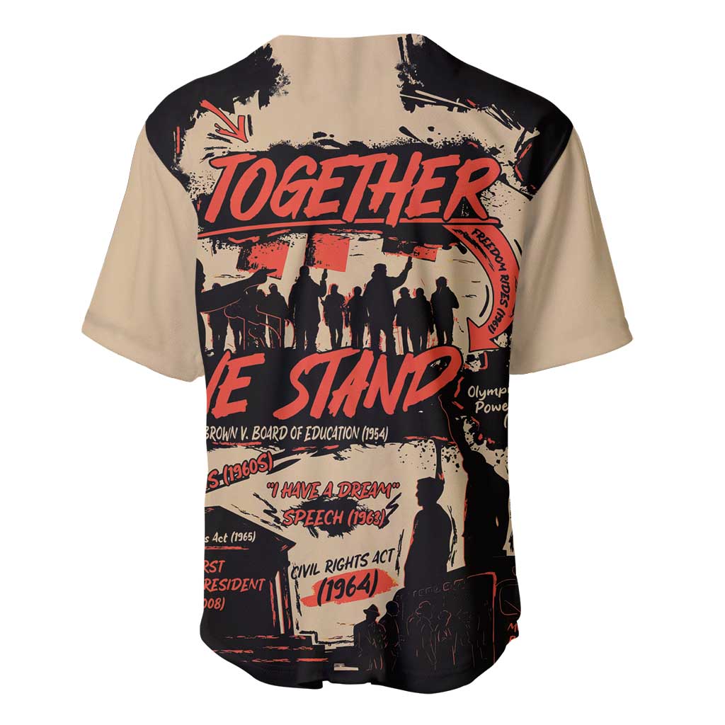 Together We Stand Baseball Jersey African American - Wonder Print Shop