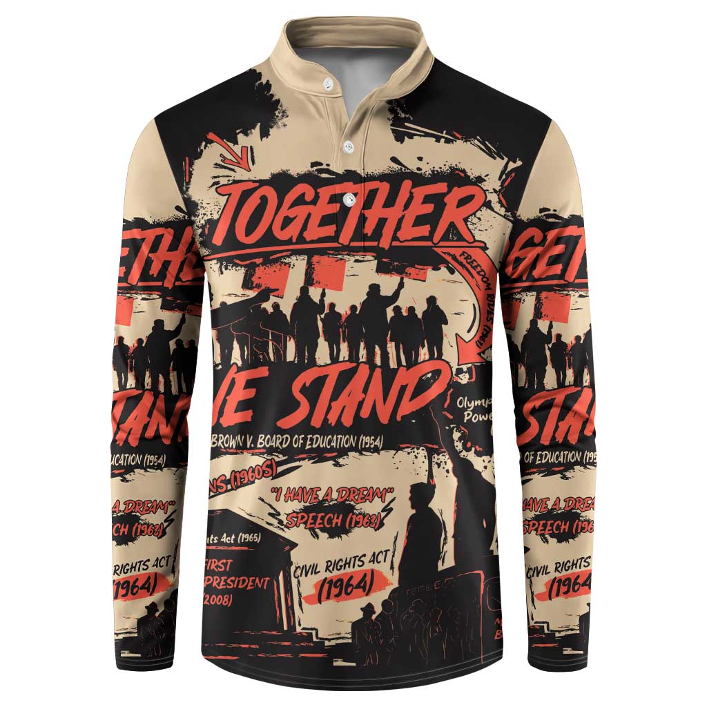 Together We Stand Button Sweatshirt African American - Wonder Print Shop