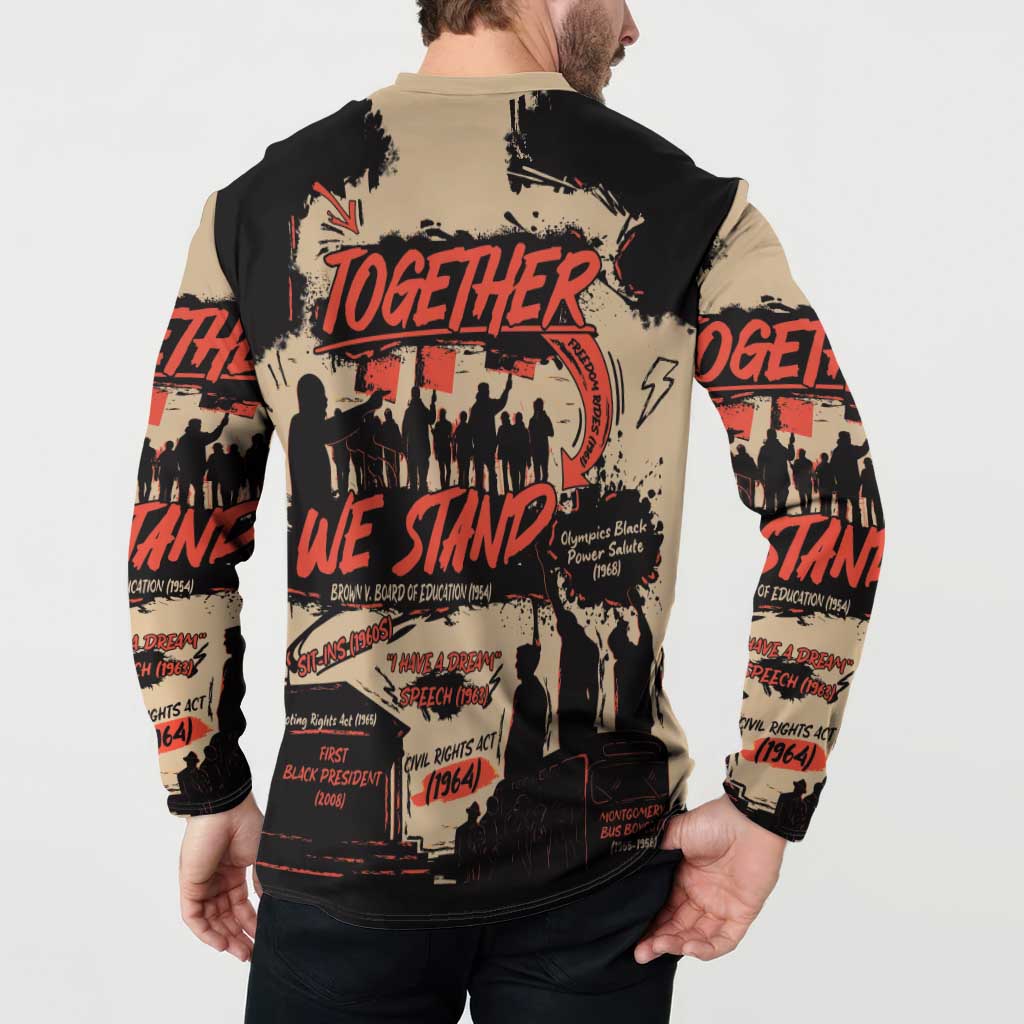 Together We Stand Button Sweatshirt African American - Wonder Print Shop