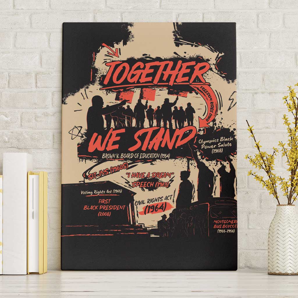 Together We Stand Canvas Wall Art African American - Wonder Print Shop