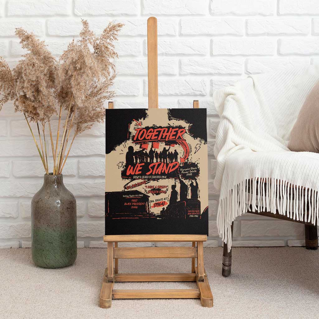 Together We Stand Canvas Wall Art African American - Wonder Print Shop