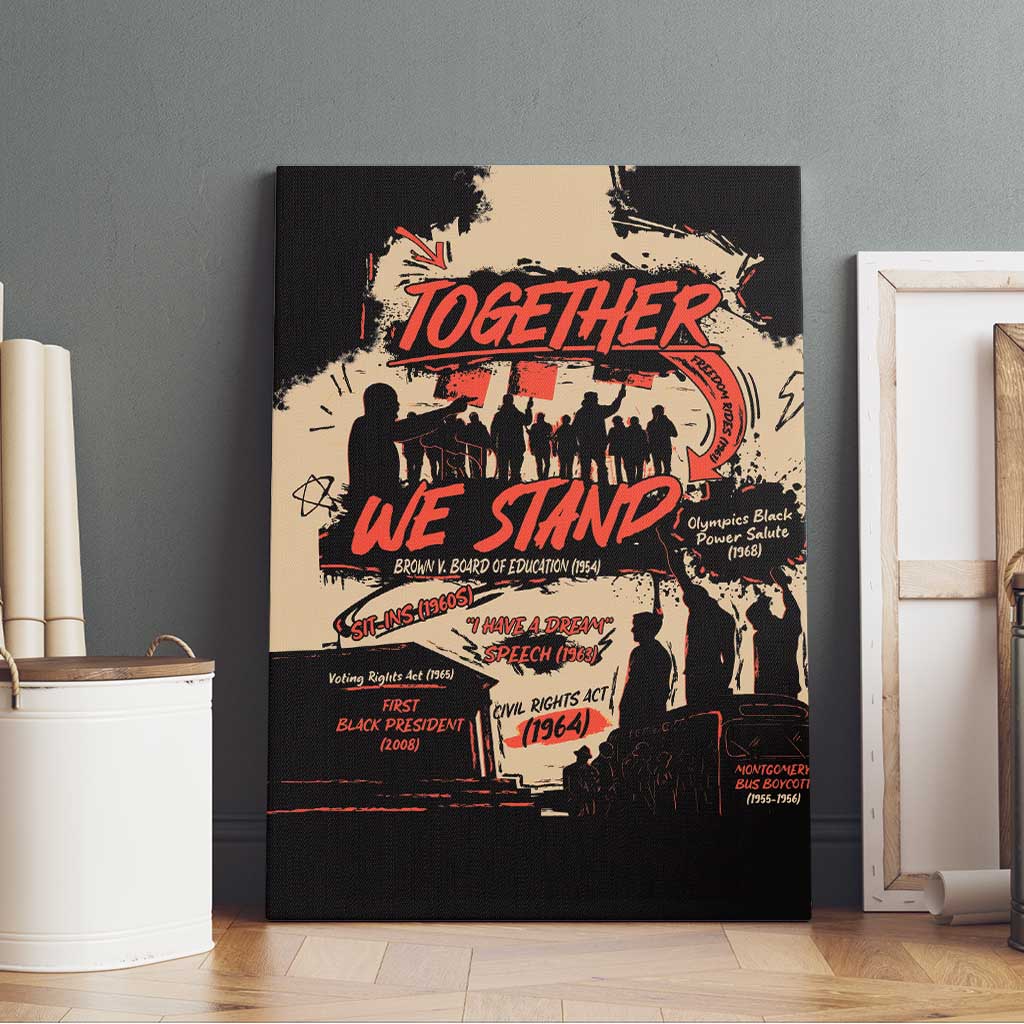 Together We Stand Canvas Wall Art African American - Wonder Print Shop