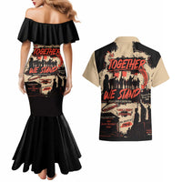 Together We Stand Couples Matching Mermaid Dress and Hawaiian Shirt African American - Wonder Print Shop