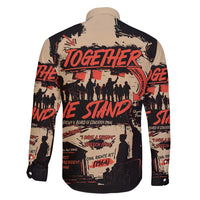 Together We Stand Family Matching Off Shoulder Short Dress and Hawaiian Shirt African American - Wonder Print Shop