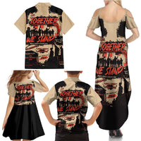 Together We Stand Family Matching Summer Maxi Dress and Hawaiian Shirt African American - Wonder Print Shop