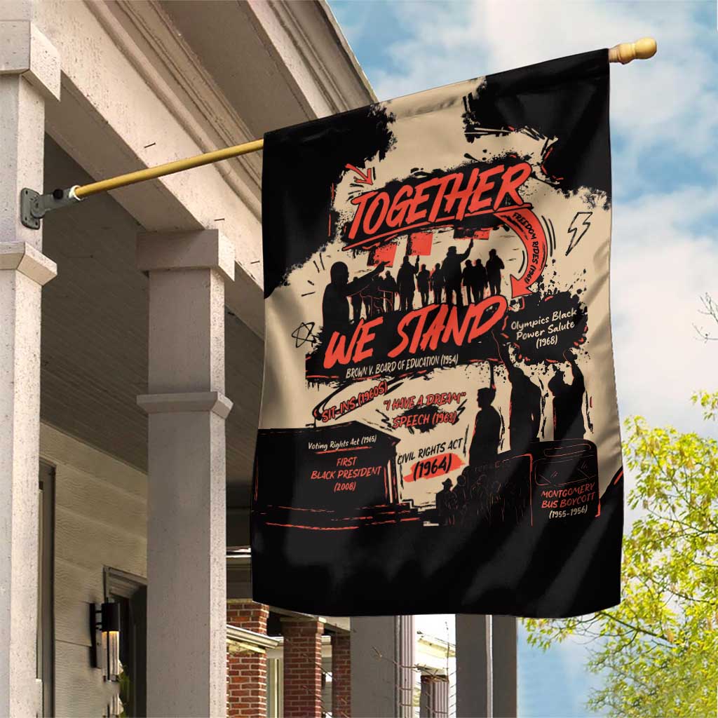 Together We Stand Garden Flag African American - Wonder Print Shop
