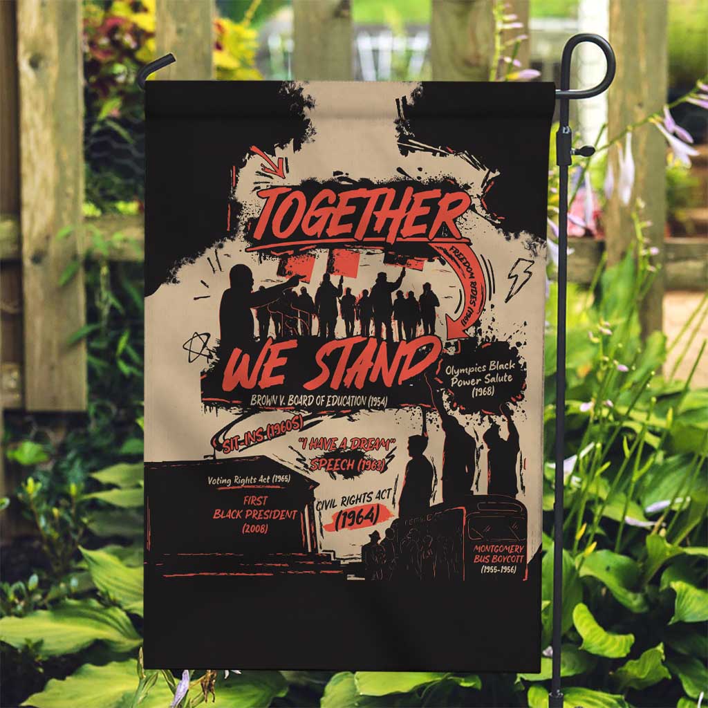 Together We Stand Garden Flag African American - Wonder Print Shop