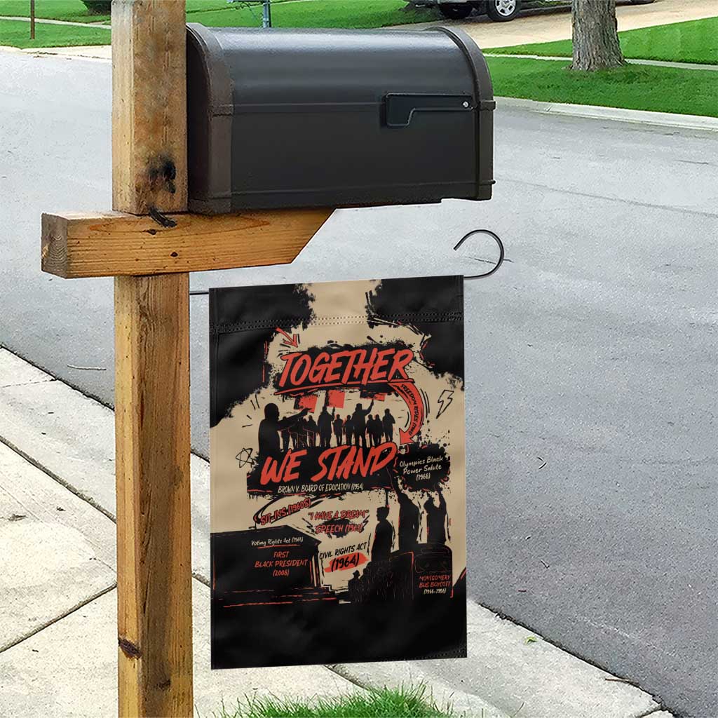 Together We Stand Garden Flag African American - Wonder Print Shop