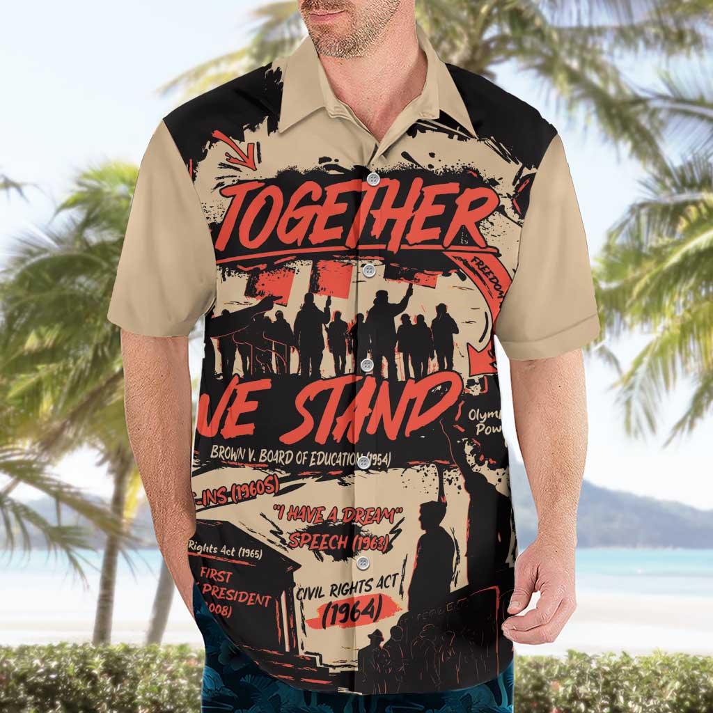 Together We Stand Hawaiian Shirt African American - Wonder Print Shop