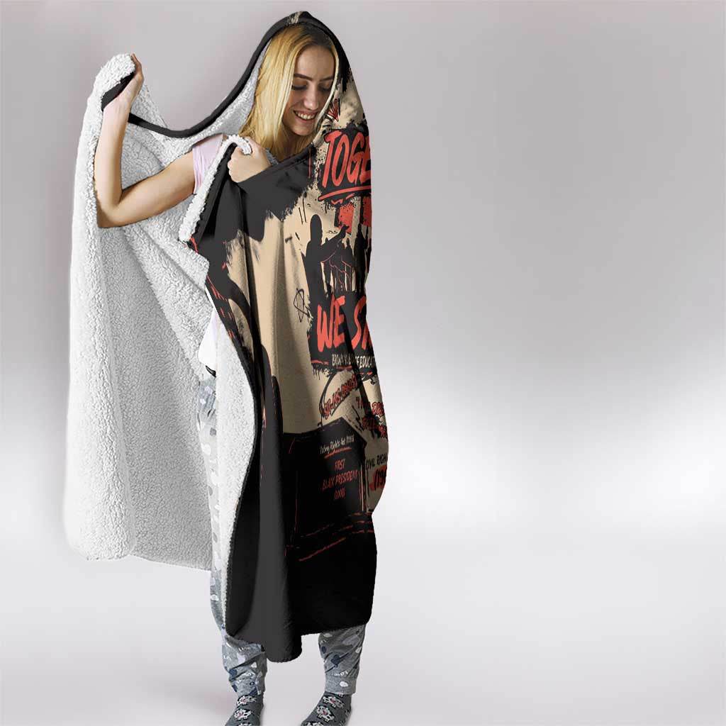 Together We Stand Hooded Blanket African American