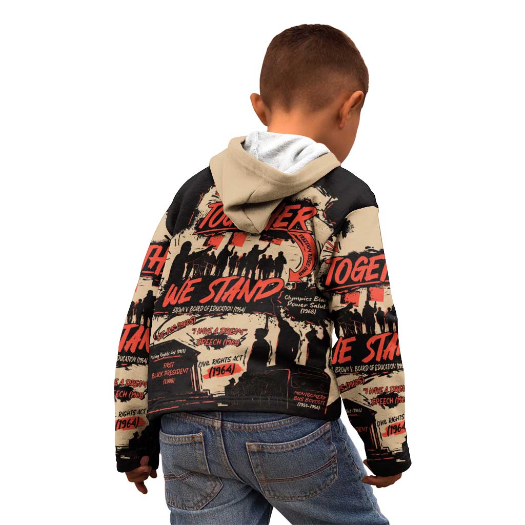 Together We Stand Kid Hoodie African American - Wonder Print Shop