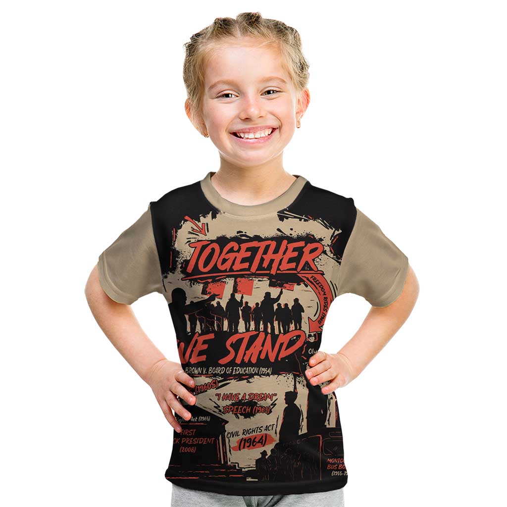 Together We Stand Kid T Shirt African American - Wonder Print Shop