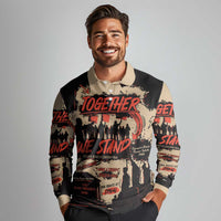 Together We Stand Long Sleeve Polo Shirt African American - Wonder Print Shop