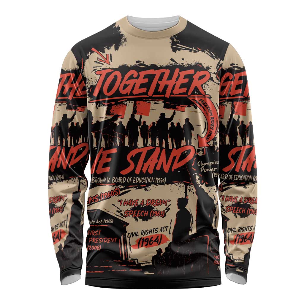 Together We Stand Long Sleeve Shirt African American - Wonder Print Shop