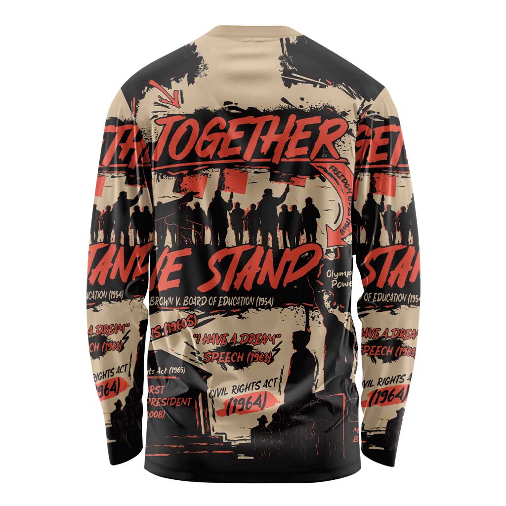 Together We Stand Long Sleeve Shirt African American - Wonder Print Shop