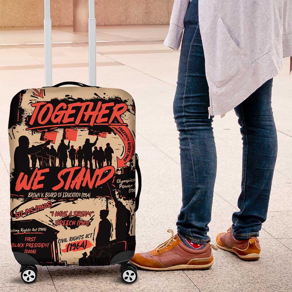 Together We Stand Luggage Cover African American - Wonder Print Shop