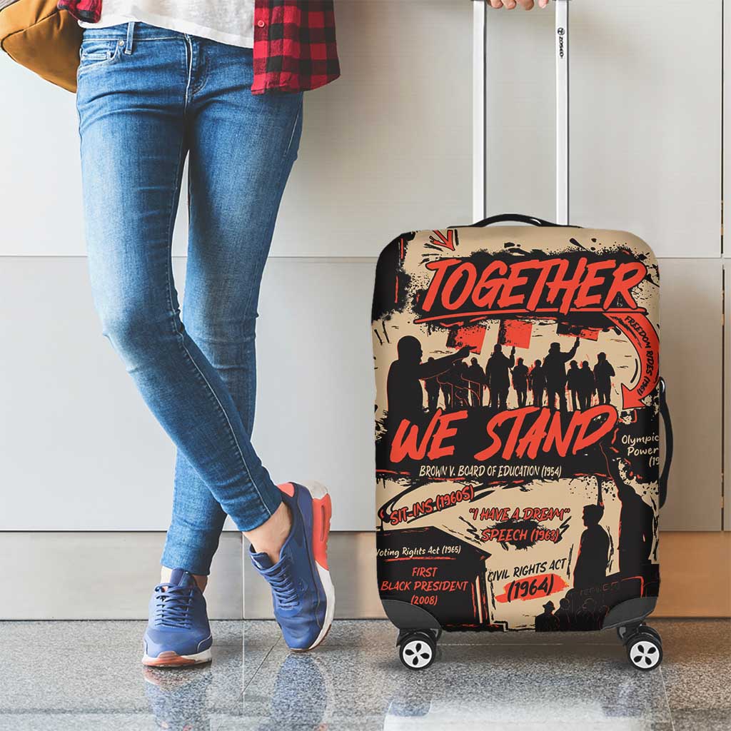 Together We Stand Luggage Cover African American - Wonder Print Shop