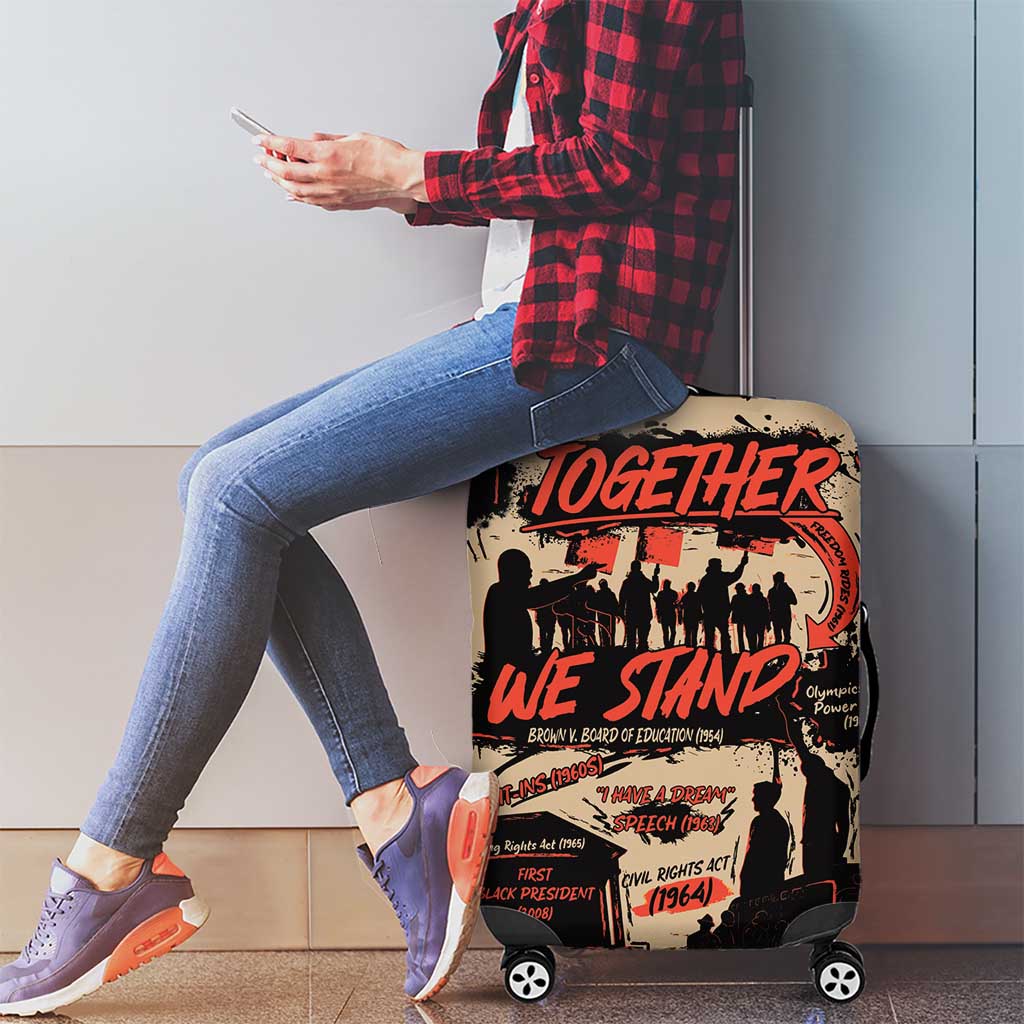 Together We Stand Luggage Cover African American - Wonder Print Shop