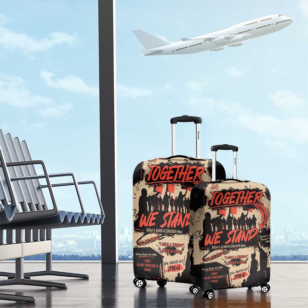 Together We Stand Luggage Cover African American - Wonder Print Shop