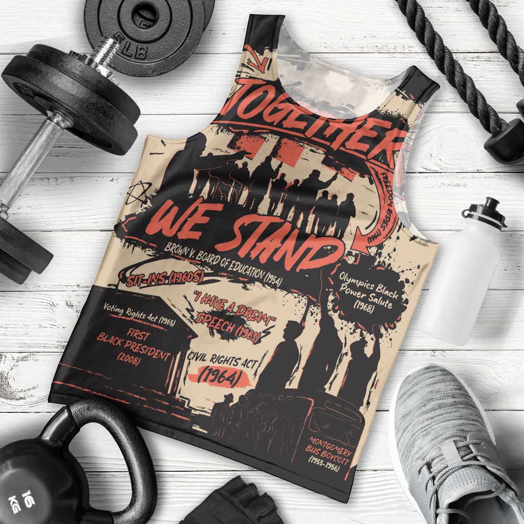 Together We Stand Men Tank Top African American - Wonder Print Shop