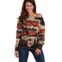 Together We Stand Off Shoulder Sweater African American - Wonder Print Shop