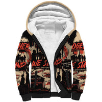 Together We Stand Sherpa Hoodie African American - Wonder Print Shop