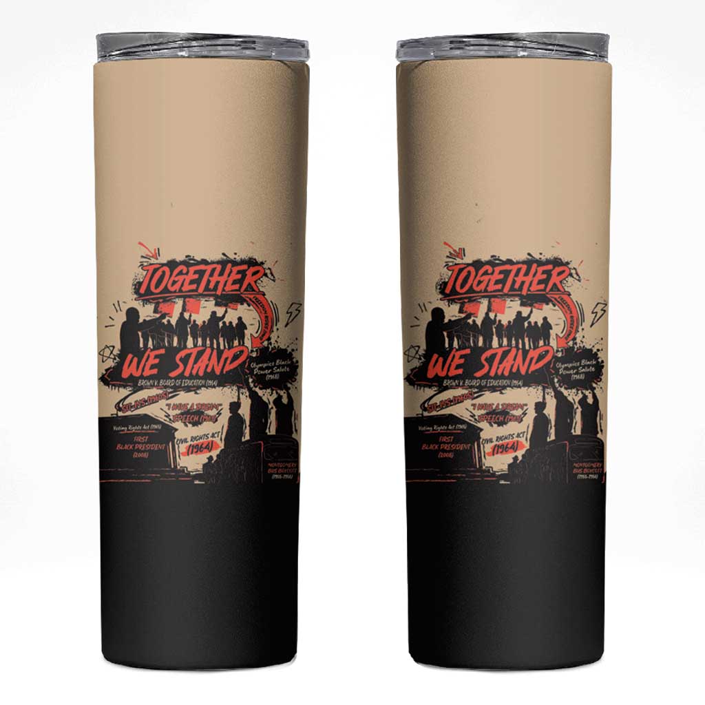 Together We Stand Skinny Tumbler African American - Wonder Print Shop
