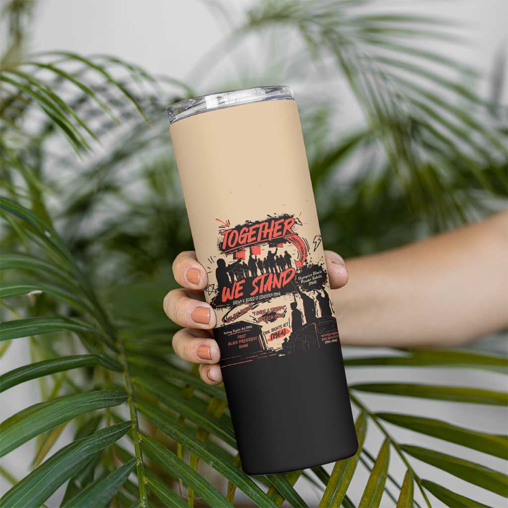Together We Stand Skinny Tumbler African American - Wonder Print Shop