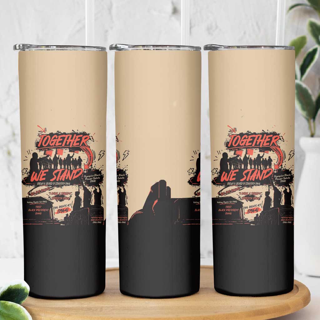 Together We Stand Skinny Tumbler African American - Wonder Print Shop