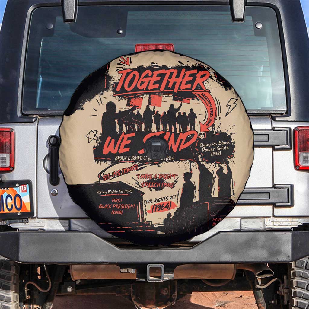 Together We Stand Spare Tire Cover African American - Wonder Print Shop