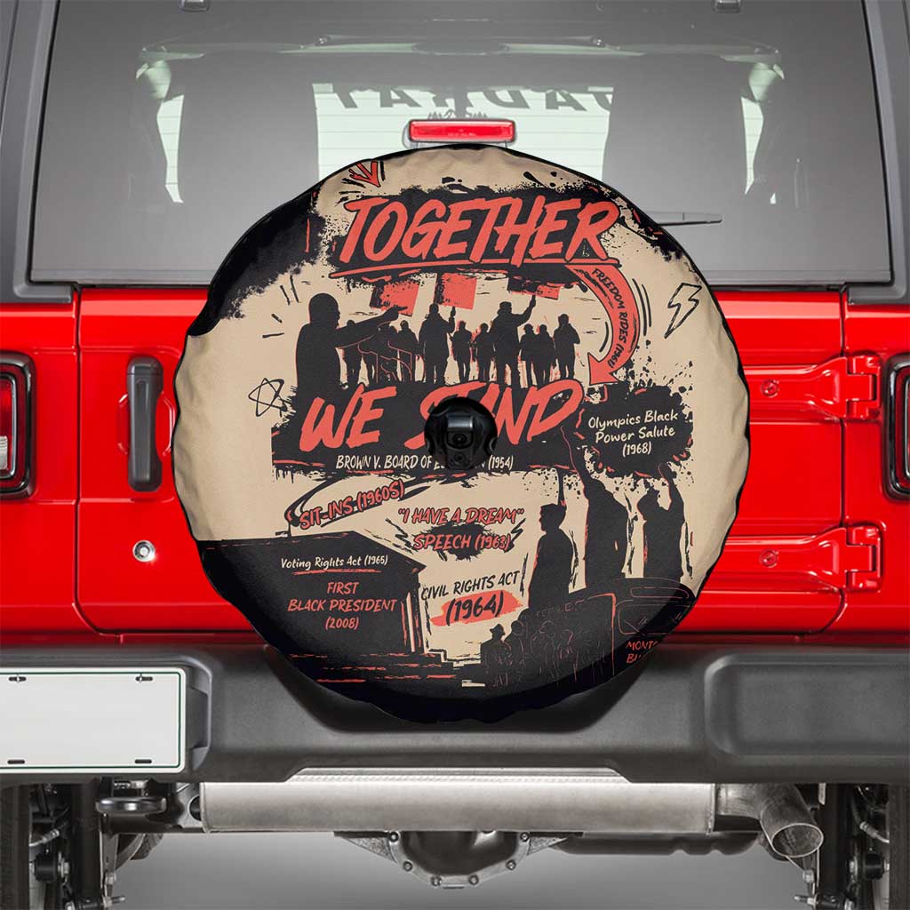 Together We Stand Spare Tire Cover African American - Wonder Print Shop