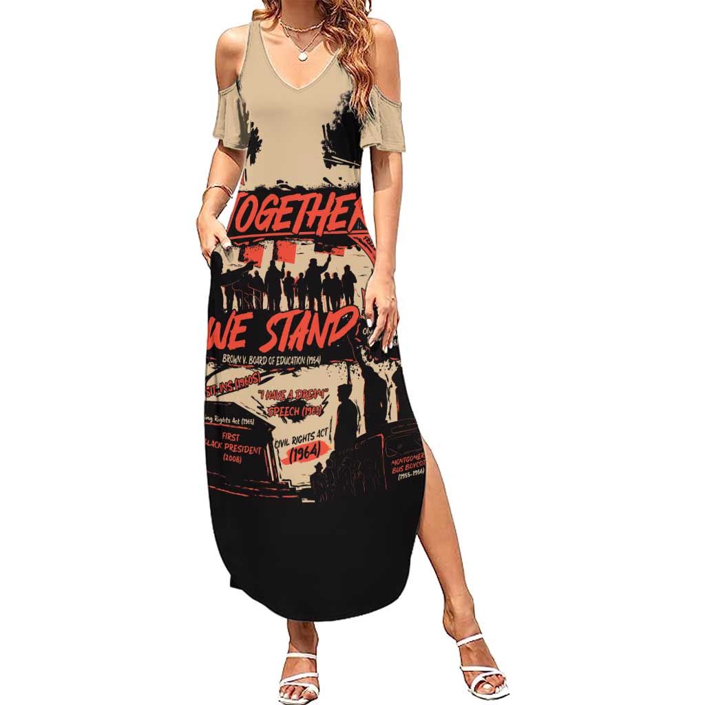 Together We Stand Summer Maxi Dress African American - Wonder Print Shop